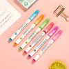 Highlighters Flowershaped Curve Highlighter Pen Curve Line Graffiti Highlighters Multiple Shapes Markers Pen Drawing Tools Office Supplies J230302