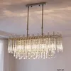 Żyrandole LED Modern Crystal Lights Optora American Okrągła prostokąt żyrandolowy salę salę mieszkająca dom domowy oświetlenie wewnętrzne