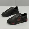 Luxus-Designer-Schuhe neue schwarze Strass dicke untere Freizeitschuhe für Männer Wohnungen Punk Rock Prom Loafers Walking Sneakers