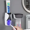 Porte-brosses à dents, distributeur automatique de dentifrice, ensemble mural, accessoires de salle de bains, 230308