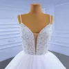 Luxury Beaded Embroidery Ball Gowns Wedding Dresses Princess Gown Corset Sweetheart Organza Ruffles Cathedral Train Bridal Dress Plus Size Custom Made vestidos