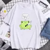 Men's T Shirts Cute Frog With A Knife Metal Print Mens T-Shirt Cotton Breathable Streetwear Menswear Short Sleeve Men Tshirts Summer Soft