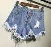 Shorts pour femmes mode féminine décontracté été denim butin taille haute furlined legopenings grande taille sexy short Jeans 230308