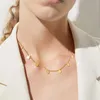 Choker Tiny Coin Drop Naszyjnik wielopasmowy dla kobiet BOHO MEDALLION Minimalistyczna biżuteria