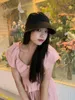 Breda randen hattar hattar för kvinnor svart lim solskydd mössa kvinnlig hink hatt koreansk version allmatch sun hatt panama s101 r230308