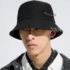 Wide Brim Hats Summer FiveRing Pin Bucket Hat for Boy Girl Hip Hop Fisherman Cap Women Beach Sun Hat Man Bob Rap Panama Hat Adult Casual Hat R230308