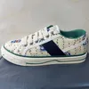 Designer Tennis Sneaker Scarpe di tela di lusso Scarpe di jeans jacquard lavato Donna Uomo Scarpe da ginnastica Ace Suola in gomma ricamata