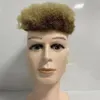 Индийская девственная человеческая пьеса T6/613# 4 мм Afro 8x10 AUS Toupee Lace с блоками PU для черных мужчин