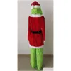 Feestmutsen The Green Monster Christmas Cosplay Costume Outfits With Mask Props Xmas Gift Drop Delivery Home Garden Feestelijke voorraden DHG5U