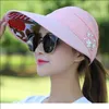 Wide Brim Hats Summer Sun Hat With Pearl Adjustable Big Heads Wide-brimmed Beach UV Protection Packable Visor HatWide