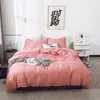 Juegos de ropa de cama Juego de cama tamaño king cepillado de color sólido moderno Juego de funda nórdica suave y duradera para el hogar Juegos de cama dobles individuales sin sábanas 230308