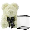 Flores decorativas grinaldas 2023 Dorp Teddy Bear com na caixa de presentes de rosas