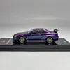 Diecast Model INNO 1 64 Changing Color Purple Nissan Skyline GT-R R34 Car Model Classic Collection Static Display Gift Diecast Alloy 230308