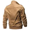 Mäns jackor 2023 Spring Casual Cotton Military Jacket Outdoor Lose Large Tooling