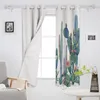Vorhang Aquarell Kaktus Nordic Blackout Vorhänge für Kinder Kinder Home Decor Schlafzimmer Wohnzimmer hohe Schattierung Fenster