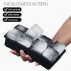 Narzędzia lodów 46815 siatka duża taca lodowa forma giganta jumbo duża stopnia żywności silikonowa sześcian kwadratowa taca DIY Ice Cube Tray Z0308