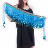 Stage Wear Belly Dance Pargin Tassel Lace-Up vrouwen sexy wrap mini rok taille keten prestaties kostuumpakket heup accessoires