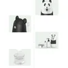 Жидкий мыльный диспенсер автоматический инфракрасный датчик стирки Panda Cartoon Foam for Office Home EL USB Заряд 230308