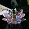 Candle Holders 7colors Crystal Glass Lotus Flower Wedding Columns Candelabra Centerpieces Holder Home Decor Bowl Candlestick