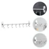 Kitchen Storage 1Pc Hanging Rod With Movable Hooks Wall-mounted Rack Row Hook