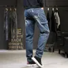 Jeans pour hommes 42 44 Plus Size Ripped Jeans Hommes Vintage Denim Pantalon Baggy Cargo Pantalon Mode Causal Pantalon Homme Grande Taille Bas 230308