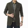 Męskie garnitury Blazer Blazer Men wiosna jesienna swoboda bawełniana kurtki dżinsowe szczupły luksusowy kombinezon armia wojskowa Blazer Casaco Masculino Emwear 5xl 230308