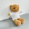 Misia z sublimacyjną koszulą koszulki sublimacja Plush Bear koszule pluszowe zabawki Plush Zwierzęta Prezenty na baby shower urodziny świąteczne walentynki