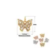 Charmes Design De Mode Chanceux Papillon Pendentif Femmes Strass Étincelant Déclaration Cristal Charme Cadeau De Mariage Fourniture De Bijoux