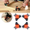 Professional Hand Tool Sets 4pcs Wood Angle Clamps 60/90/120 Degrees Woodworking Corner ClampRight Clips DIY Fixture Set Working Tools Kit