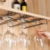 Användbara järnviner Stemware Racks Glasshållare Hanging Bar Hanger Shelf Rostfritt stål Vinglas Rack Stativ Pappersrulle RRA