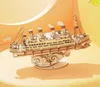 Modèle de bateau fournitures de construction 3D jeux de Puzzle en bois bateau modèle de bateau jouets pour enfants enfants filles cadeau d'anniversaire