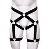 Suspensórios Garter macho Elastic Ajustar a perna High Belt Fashion Moda Sexy Men Goth Rave 230307