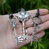 Naszyjniki wiszące gotycki klucz do piekła naszyjnika wicca pagan cthulhu szkielet projektant biżuterii dla kobiet