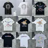 Lyxiga herrmode t-shirt ch varumärke toppar tees män kvinnor sanskrit brev par t-shirt tröja hästsko blomma kort ärm polos kors unisex tee tshirts 070