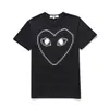 Designer TEE Men's T-Shirts Com des GarCons PLAY Outline Heart Graphic Tee SIZE Women White
