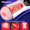 Masturbators Automatic Male Masturbator Cup Sucking Vibration Blowjob Real Vagina Penis Oral Sex Machine Toys For Man Adults 18 230307