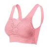 Canotte Canotte Reggiseno in pizzo da donna Top senza cuciture floreale con corsetto sportivo sottile e sexy sul davanti Intimo confortevole per tentazioni