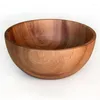 Bowls Unique Round Shape Natural Wooden Dinnerware Serving Acacia Wood Bowl For Fruits Or Salads