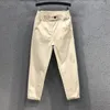 Women's Jeans Summer Women Harem Pants All-matched Casual Cotton Denim Pants Elastic Waist Yellow White black Jeans KZ530 230308