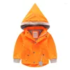 Jacken Frühling Herbst Regendicht Mit Kapuze Kind Mantel Winddicht Kinder Outfits Warme Baby Mädchen Jungen Jacke Kinder Oberbekleidung Für 2-11 Jahre alt