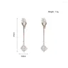 Dangle Earrings Lanfloraファッション契約誕生日プレゼントのために女性のクリップオン銅合金工場ショップ卸売価格