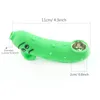 Colorful Silicone Cucumber Banana Style Pipes Herb Tobacco Oil Rigs Metal Hole Filter Bowl Portable Finger Handpipes Smoking Cigarette Hand Holder Tube