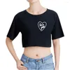 Women's T Shirts Addison Rae Love Y'all Printing Logo Merch Crop Top Exposed Navel T-Shirt Oversize ONeck Tops Women Funny Tshirt