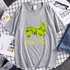 Męskie koszule rex is ok słodka kreskówka męska harajuku moda 2023 Summer Brand Street Tops Men Funny Casual Tee