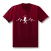 Magliette da uomo T-shirt in cotone da uomo T-shirt da squash con battito cardiaco moda estiva T-shirt divertente unisex