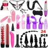 Bondage Giocattoli sessuali per coppie Vibratore erotico Perlina anale Butt Plug Corda per frusta Stimolatore punto G Dildo BDSM Set Gioco per adulti fetish 230307