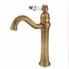 Bathroom Sink Faucets And Cold Water Mixing Faucet Wash Basin European Style Antique Copper Kitchen Mixer Taps