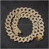 Łańcuchy mrożone miami kubańskie łańcuch linku męskie różowe złoto grube naszyjnik bransoletka moda bioder biżuteria kropla dostawa naszyjniki dhgarden dhesd