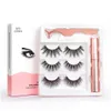 False Eyelashes 3 Pairs Magnetic Lashes Addliquid Eyeliner Addtweezer Eye Makeup Set 3D Magnet Drop Delivery Health Beauty Eyes Dhkro