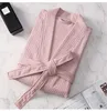 Kadınların pijama kadınları sonbahar havlu kimono banyo robi nedime elbiseleri femme seksi waffle bornoz sosu gelin düğün peignoir